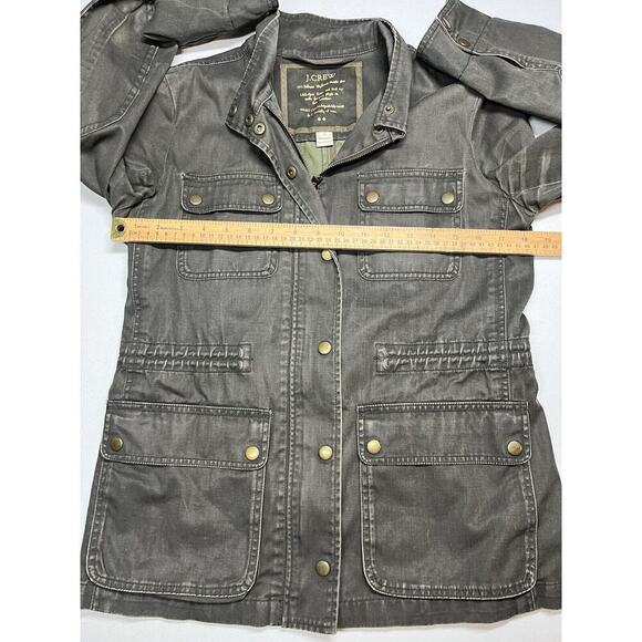 J. Crew Relaxed Boyfriend Field Jacket Chore Canvas Dark Size Smal - Picture 6 of 10